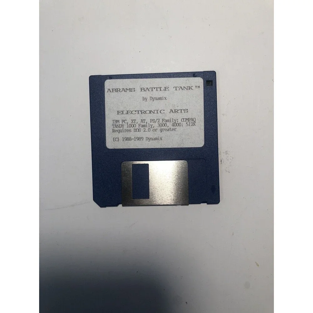 ABRAMS BATTLE TANK PC Game 1989 Electronic Arts Dynamix 3.5 Replacement disk